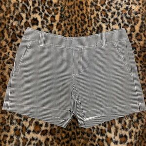 New York & Company Black and White Striped Women Shorts